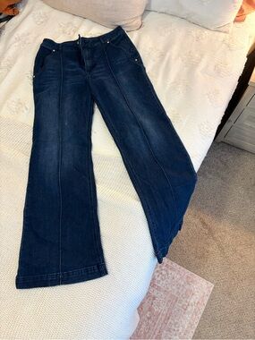 CACHÉ Women’s Dark Blue Wide-Leg Jeans